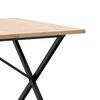 vidaXL Eettafel X-frame 200x100x75,5 cm grenenhout en staal