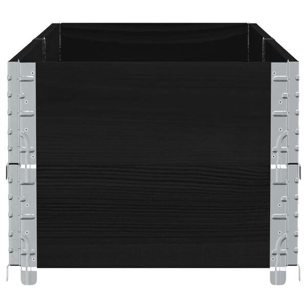 vidaXL Plantenbak 150x50 cm massief grenenhout zwart
