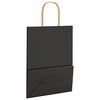 vidaXL Papieren zakken 250 st met hengsels 21x11x28 cm zwart