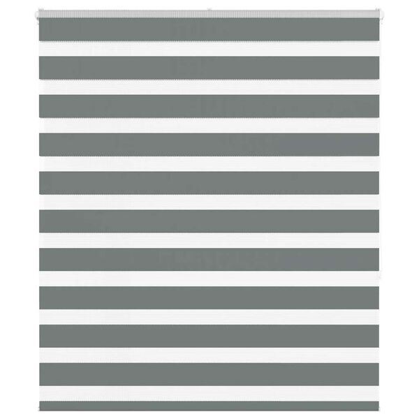 vidaXL Zebra rolgordijn 130x150 cm stofbreedte 125,9 cm donkergrijs