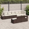 vidaXL Tuin Sofa Set met kussen 8 pcs Bruin en Cr&egrave;me poly rattan