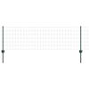 vidaXL Euro-hek met palen 50 x 0,6 m PVC-Coated Staal Groen Mesh