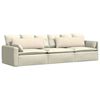 vidaXL Sofa Kussens 2 stuks Crème 120 x 40 cm Cordstof