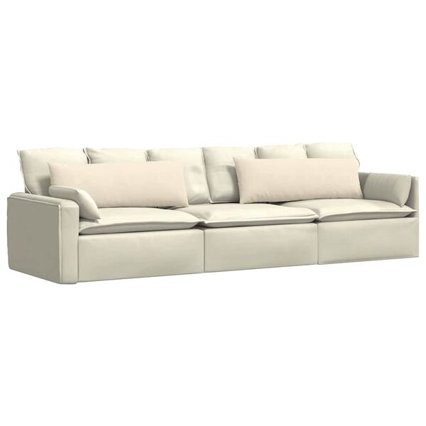 vidaXL Sofa Kussens 2 stuks Crème 120 x 40 cm Cordstof