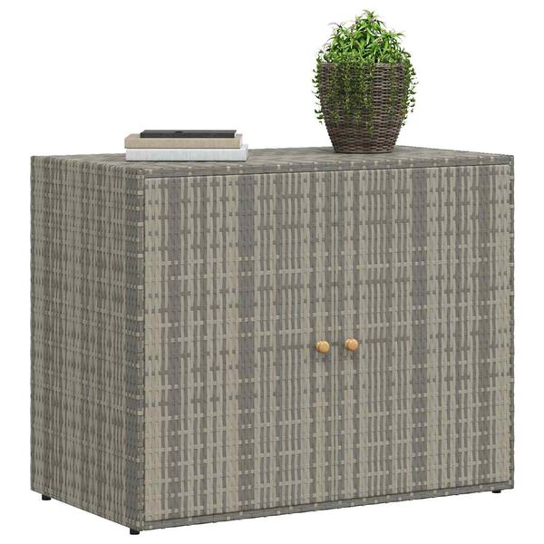 vidaXL Tuinkast 100x55,5x80 cm poly rattan grijs