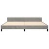 vidaXL Bedframe zonder matras 200x200 cm fluweel lichtgrijs