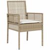 vidaXL Tuin eettafelset 9 pcs Beige poly rattan