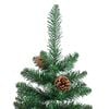 vidaXL Slanke Kerstboom Groen 210 cm PVC en massief dennenhout