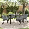 vidaXL Tuin eettafelset 5 pcs Antraciet Gepoedercoat staal