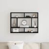 vidaXL Wandplank Zwart Eiken 75x16x55 cm Bewerkt Hout