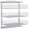 vidaXL Draadmand keuken uittrekbaar 3-laags 47x35x56 cm zilverkleurig