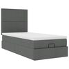 vidaXL Ottoman bed met matras en LED's 100x200cm stof donkergrijs
