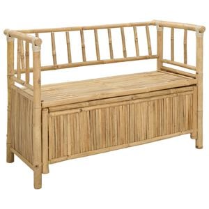vidaXL Tuinkast Bank 110 x 47 x 80 cm Bamboe Naturel Rechthoekig