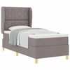 vidaXL Boxspringbed met hoofdeinde Taupe 200 x 90 cm Stof