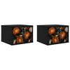 vidaXL Wandkastje LOCHEM 2 st Zwart eiken 36 x 33 x 25 cm Bewerkt hout