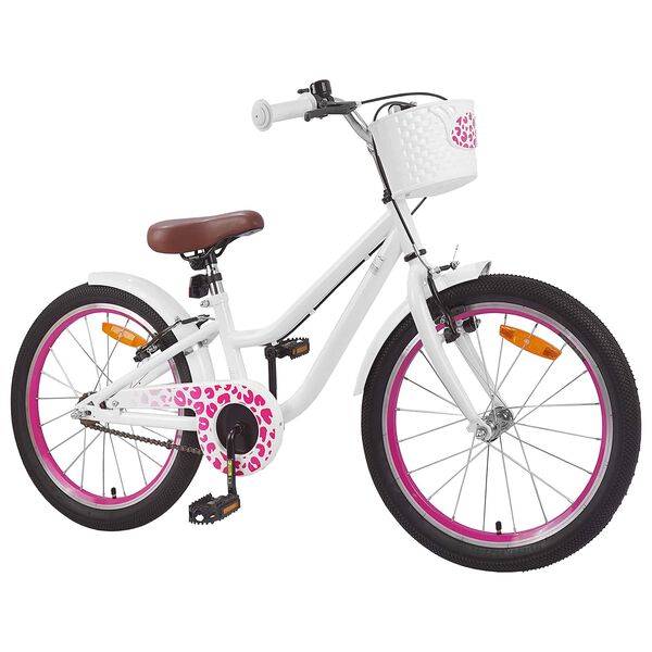 vidaXL Kinderfiets 18 Inch voor 5-7 jaar Wit