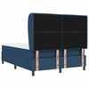 vidaXL Boxspring bed met matras met hoofdeinde Blauw 160 x 200 cm Stof