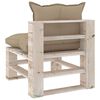 vidaXL 4-delige Loungeset met kussens pallet grenenhout