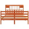 vidaXL Bed met boekenkast zonder matras grenenhout wasbruin 160x200 cm