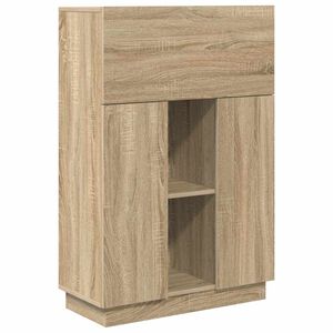 vidaXL Bureau Sonoma Eiken 71,5 x 31,5 x 106,5 cm Bewerkt hout