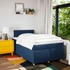 vidaXL Boxspring met matras stof blauw 120x190 cm
