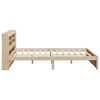 vidaXL Bedframe met hoofdbord massief grenenhout 140x190 cm