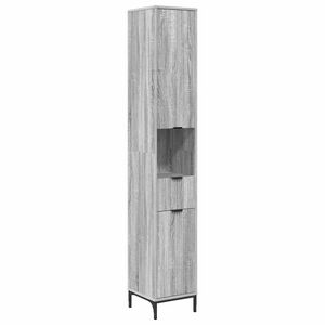 vidaXL Badkamer Kast met lade Grijs Sonoma 31,5 x 33 x 190 cm
