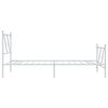 vidaXL Bedframe met hoofd- en voeteneinde metaal wit 90x190 cm