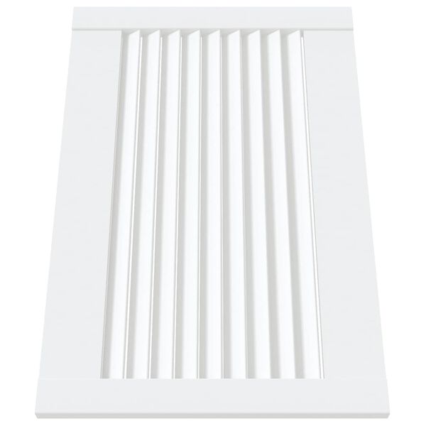 vidaXL Kastdeur met lamellen 39,5x59,4 cm massief grenenhout wit