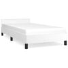 vidaXL Bedframe met hoofdeinde zonder matras 100x200 cm wit