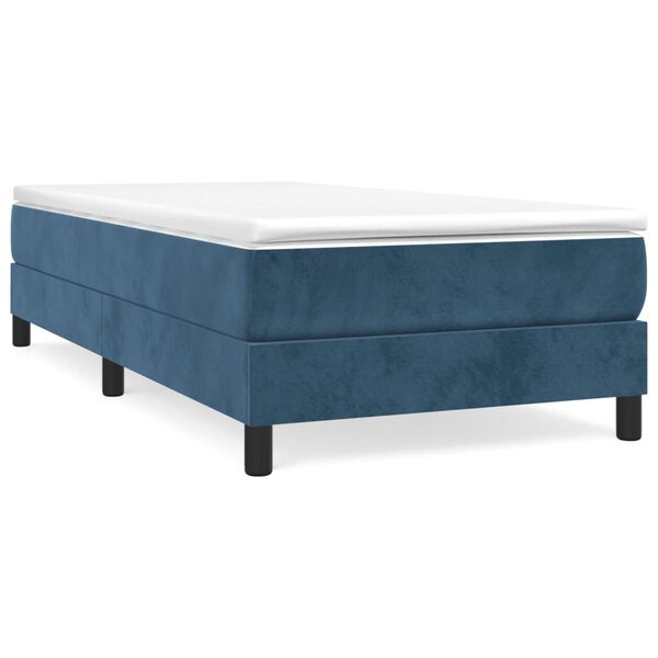 vidaXL Boxspring bed 100x200 cm fluweel donkerblauw