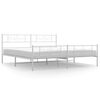 vidaXL Bedframe met hoofd- en voeteneinde metaal wit 193x203 cm
