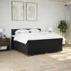vidaXL Boxspring met matras stof zwart 180x200 cm
