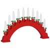vidaXL Kerst Kaarsenboog met 10 LED Kaarsen Rood 47 x 5 x 29 cm