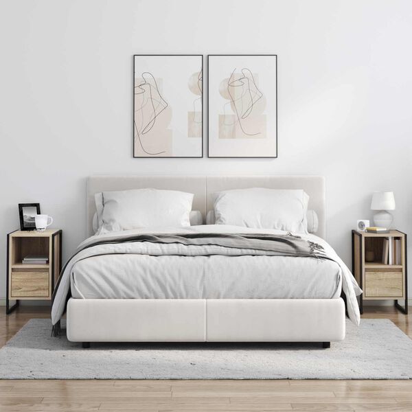 vidaXL Nachtkastje met lade Sonoma 39,5 x 30 x 50 cm Bewerkt hout