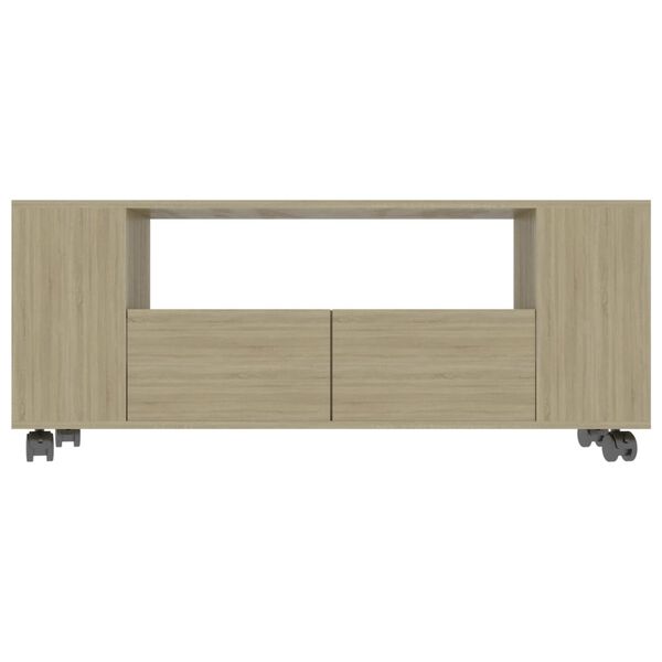 vidaXL Tv-meubel 120x35x48 cm bewerkt hout sonoma eikenkleurig