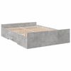 vidaXL Bedframe met lades bewerkt hout betongrijs 135x190 cm
