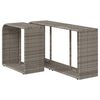 vidaXL Opbergschappen 2 st poly rattan grijs