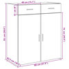 vidaXL Dressoir 80x42,5x93 cm bewerkt hout wit