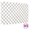vidaXL Tuinlatwerken 5 st 180x120 cm wilgenhout