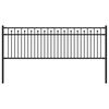 vidaXL Spike Hek BAARLO 200 x 110 cm Gepoedercoat staal Zwart