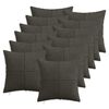 vidaXL Kussensloop 12 st ALMELO Antracietkleurig 45 x 45 cm corduroy