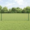 vidaXL Hek met Paal Groen 0,6 x 10 m Staal en PVC