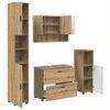 vidaXL Badkamermeubelset 4 st Artisan Eiken 35 x 30 x 192 cm
