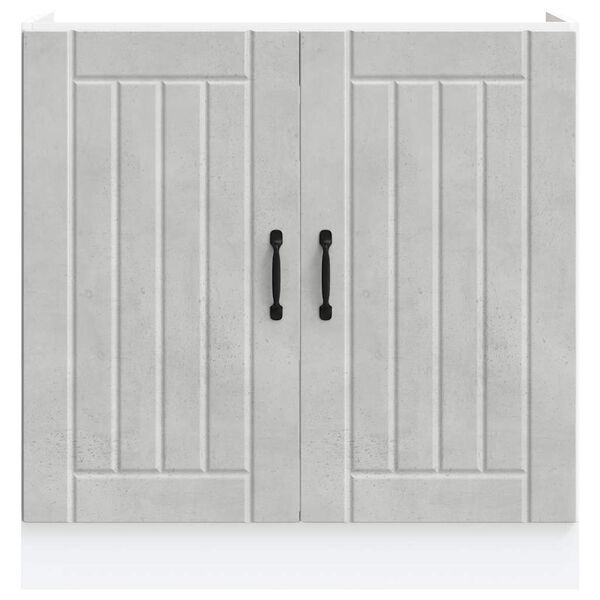 vidaXL Spoelbakonderkast Lucca bewerkt hout betongrijs