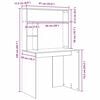 vidaXL Bureau met plank met opslag Wit 91 x 50 x 149 cm Bewerkt hout