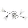 vidaXL Plafondlamp met glazen tulpvormige kappen 5xE14 transparant