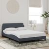 vidaXL Bedframe "Dover" 140x200 cm fluweel donkergrijs