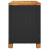 vidaXL Tuinbox 80x40x48 cm poly rattan en acaciahout zwart