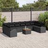 vidaXL Tuin Sofa Set 11 pcs Zwart